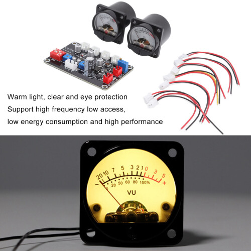 2pcs VU Level Meter Power Amplifier Panel 12V‑18V for Studio & Audio DIY 1