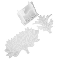 3Sets Resin Silikonform Hirschgeweih Weiß Schmuck Anhänger DIY