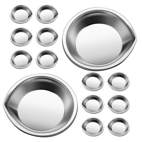 64Stk Wiederverwendbare Farbpalette Kompakt Silber 2