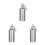 3St Rvs Pocketfles Mini Sleutelhanger Stylish Voor 8