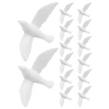 42Stk Weiße Vogel-Figuren Aus Resin Für Und Basteln