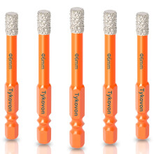 6mm Hex Shank Diamond Drill Bits Set for Ceramic Tile Glass Stone Granite with Fast Cutting Speed