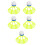 5Pcs Windproof Orange Badminton Shuttlecocks Durable Sport Equipment 6