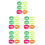 30Pcs Multicolor Three Legged Race Ties Elastic Rope Straps for Kids 9