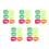 30Pcs Multicolor Three Legged Race Ties Elastic Rope Straps for Kids 7