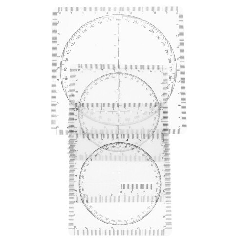 2Sets Clear PVC Drawing Rulers for Students and Professional Use