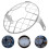 3Pcs Silver Metal Motorcycle Headlight Protector Caps Retro Mesh Guard 11