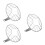 3Pcs Silver Metal Motorcycle Headlight Protector Caps Retro Mesh Guard 9