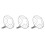 3Pcs Silver Metal Motorcycle Headlight Protector Caps Retro Mesh Guard 8