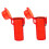 8Pcs Red Plastic Lighter Holders Portable Travel Protective Sleeve 3