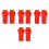 8Pcs Red Plastic Lighter Holders Portable Travel Protective Sleeve 9