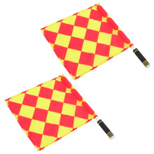 8Pcs Handheld Referee Signal Flags Polyester for Soccer Football