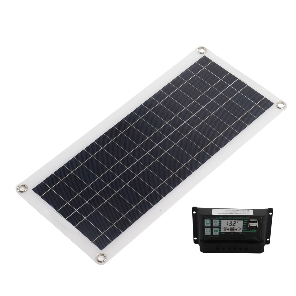 30W Solar Panel Kit With 30A Controller For 12V Car Rv Boat Marine Trailer 3421375052673