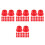 100Pcs Red Plastic Screw Cap Nuts Playground Safety Protective Covers 6