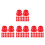 100Pcs Red Plastic Screw Cap Nuts Playground Safety Protective Covers 4