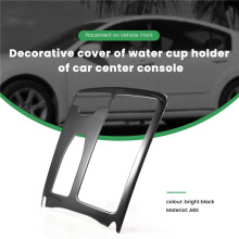 Auto Zentral Konsole Wasser Becher Halter Abdeckung Verkleidung für C Klasse W204 08-13