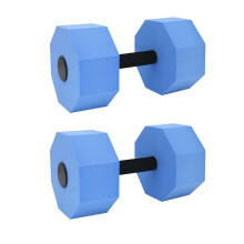 WaterResistant Foam Dumbbells Set Lightweight Pool Exercise Equipment Aquatic Dumbbells WaterResistance Training Blue