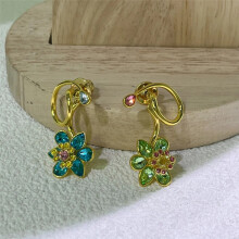 (Earring2) Original Jewelry Set Idyllia Y-shaped Flower Crystal Boutique Irregular Earring Exquisite Necklace Ring Bracelet Swarovski Gift