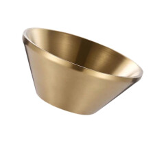 Gold Stainless Steel Dessert Bowl Korean Style Ice Cream and Salad Serving for Home or Party