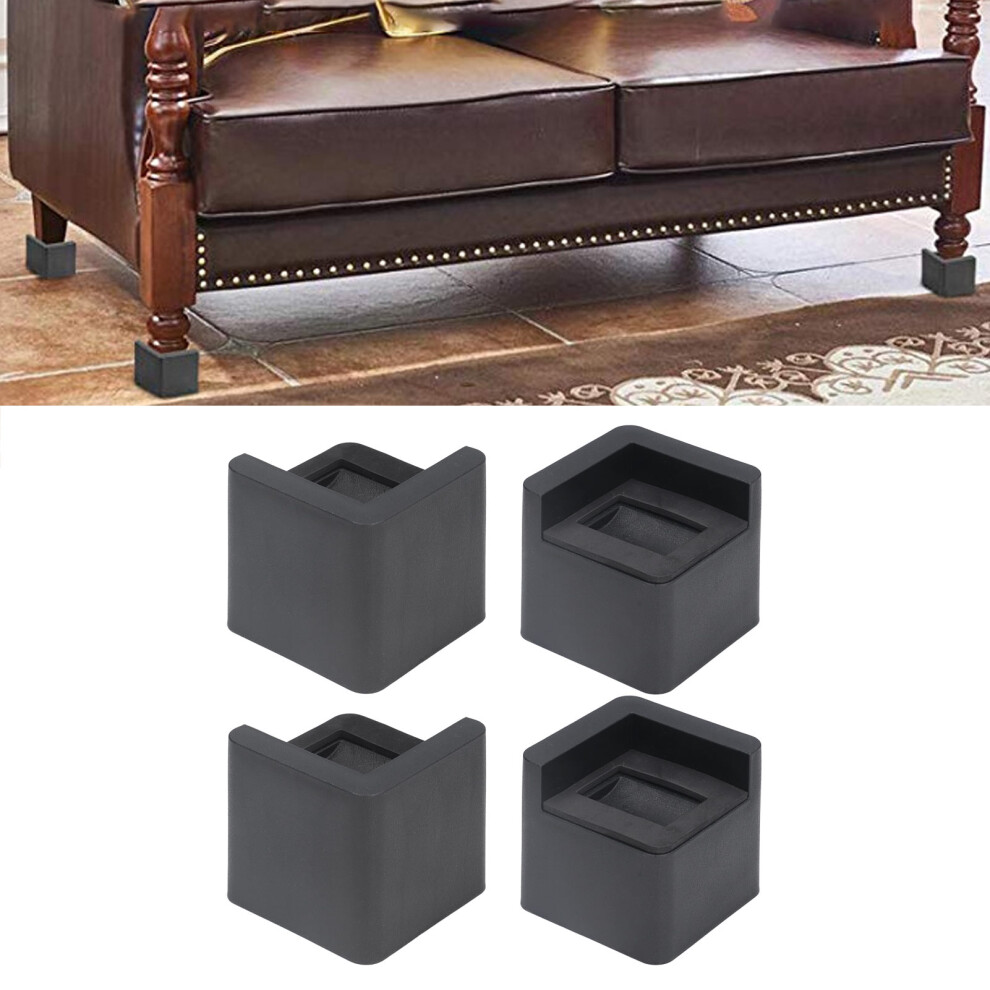 Plastic Bed Risers 4Pcs With Casters 2200 Lb Capacity 3.9 Inch Total Height 9471375056915