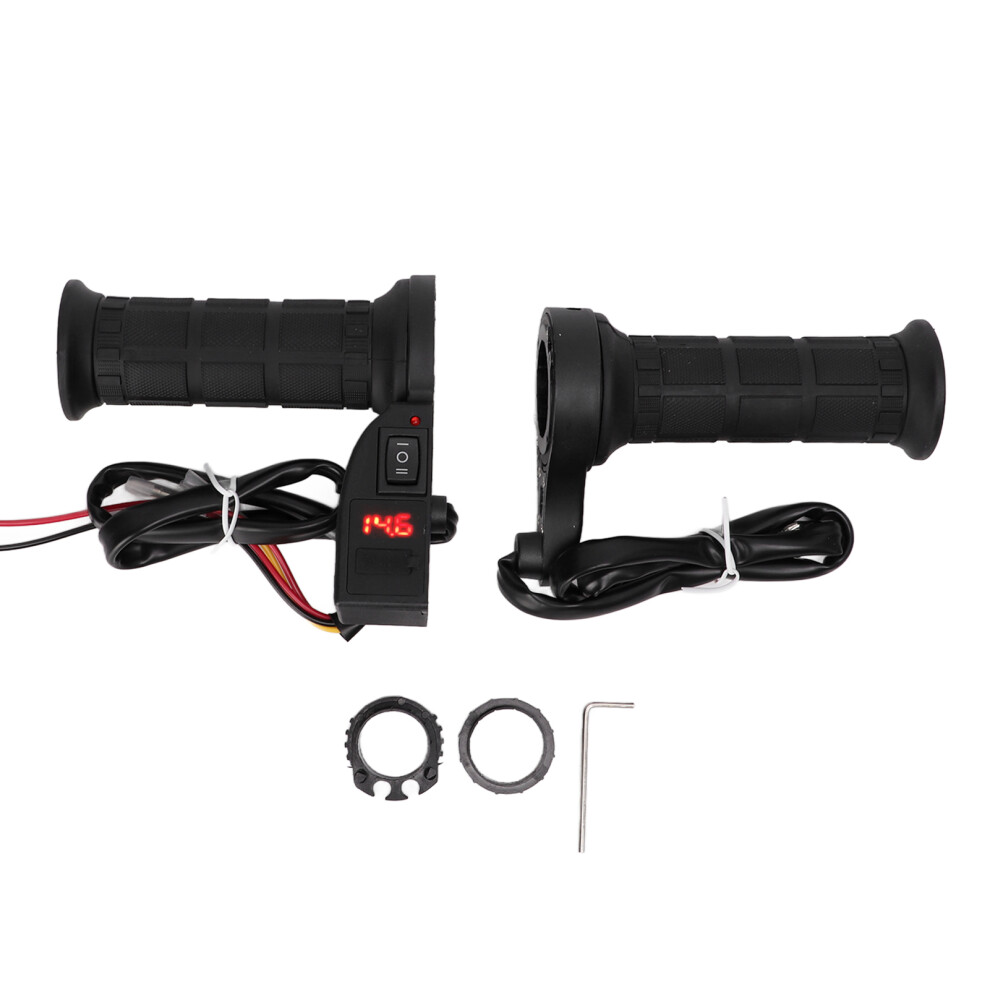 Temperature Adjustable Motorcycle Heated Grips, Universal Fit Handlebar Heater With Quick Heat Function 9433291160404