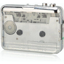 Portable Cassette Tape Player Auto Reverse USB Cassette To MP3 3.5mm Headphone Jack Compatible With iPod PC Laptops