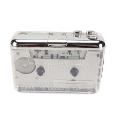 Cassette to MP3 Converter Retro HiFi Stereo USB Cassette Tape Player Transparent Shell Portable