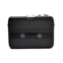 Portable Cassette Player With FM Radio And Bluetooth, Tape Player, Battery/USB Powered, For Speaker Or Headphone, Black