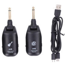 Transmissor e receptor sem fio para guitarra, transmissão de sinal de 2,4 GHz, baixa latência, bateria de lítio recarregável, compatível com