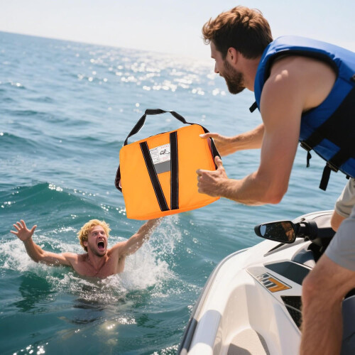 Boating Throwable Flotation Device Buoyancy Cushion With Strap Reflective Strip Waterproof Design Kayaking Rafting 1