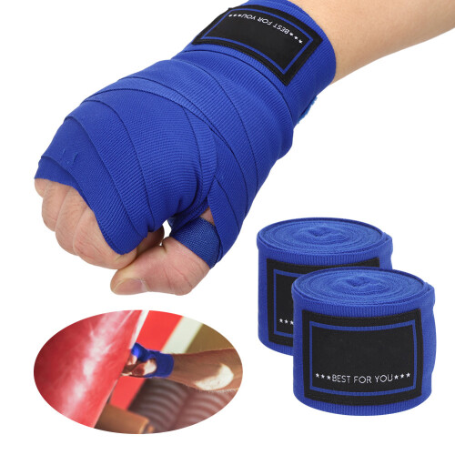 Ein Paar blaue elastische
