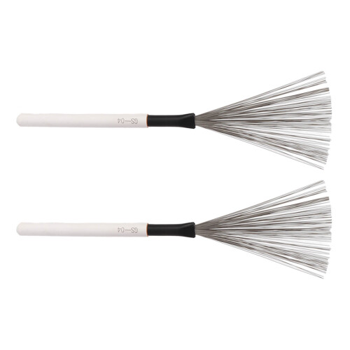 Steel Wire Drum Brush Kit with Maple Handle – White Percussion Tool Set 2