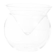 Glass Salad Bowl Clear Glass Fruit Bowl with Elegant Triangular Design for Home and Restaurant