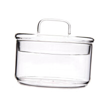 Heat Resistant Glass Salad Bowl with Lid Clear Serving Bowl for Fruit Dessert Noodles Kitchen Use