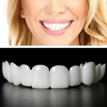 Fake Teeth Veneers Cosmetic Denture Set with Instant  Smile and Natural Whitening