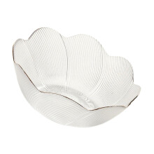 Irregular Shaped Glass Fruit Bowl Dessert Salad Dish Elegant Snack And Appetizer Serving Plate For Parties And Home Use