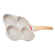Nonstick 4Cup Egg Frying Pan with Easy Clean Coating, Aluminum Omelette Skillet for Home Cooking