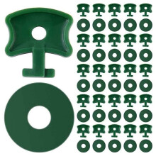 50 Sets Clips-Unterlegscheiben-Set für Aluminium-GewäChshaus-Isoliernetz-Schatten, GrüN