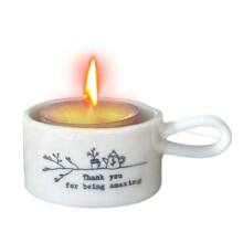 Tealight Holder with Handle Decorative Resin Tealight Candle Stand for Table Centerpiece Home Candle Lighting Holder A