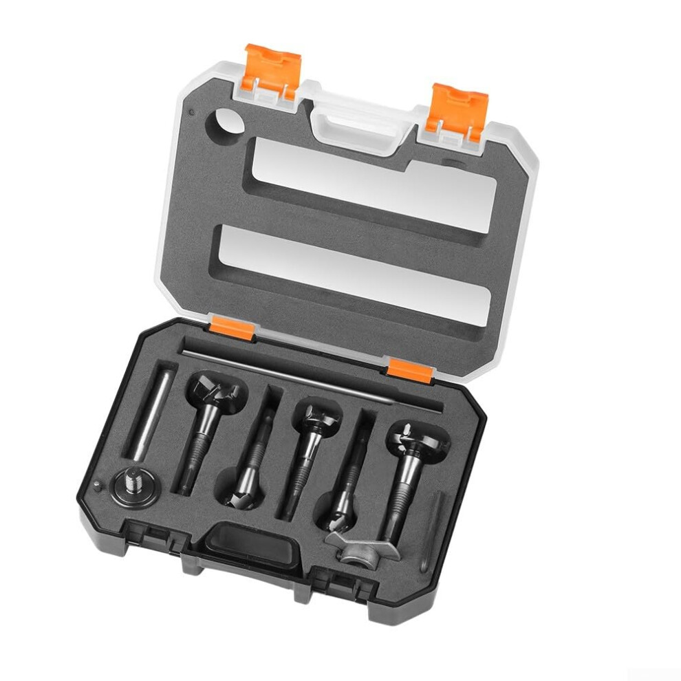 10Piece Threaded Drill Bit Set With Extension Rods And Stopper, 1535Mm Carbon Steel Boring Bits, For Handheld Drills 9347817509366