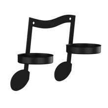 1Pc Music Note Candle Holder Black Music Note Wall Sconce Vintage Art Musical Note Style Candle Holders Iron Style 3