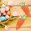 6Pcs Easter Tableware Utensil Holder,Carrot Knifes and Fork Bag Dining Room Table Decor,Easter Table Decoration for Fork 3
