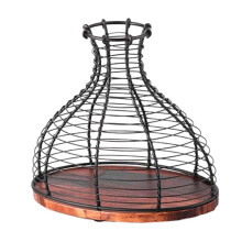 Suporte de Cortiça de Vinho de Metal Rolha de Vinho Display Vaso Ornamento de Fazenda Gaiola Multiuso Recipiente Prático para Presente-B