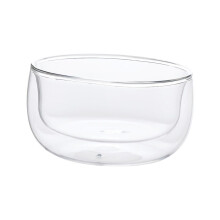 Double Layer Glass Bowl with Insulated HeatResistant Design for Salad Soup Dessert Dishwasher Safe