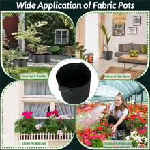 5 Pièces Sacs de Culture Sacs de Culture de Plantes de 5 Gallons Pots en Tissu Non Tissé Polyvalents avec Poignées, Pots de Plantes de Jardin