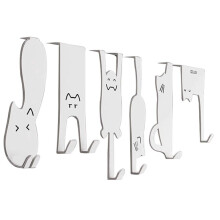 Perchero Detrás de la Puerta Sin Perforaciones, Colgador de Pared para Puerta de Armario de Cocina, Almacenamiento de Ropa, Sombrero, Artefacto para
