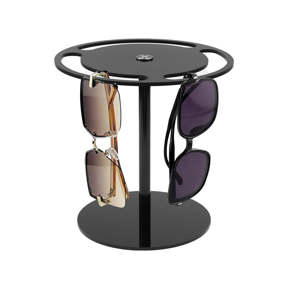 Sunglasses Holder Stand, Acrylic Sunglasses Organizer with 360 Rotating, Display Eyeglasses Rack Eyewear Glasses Holder