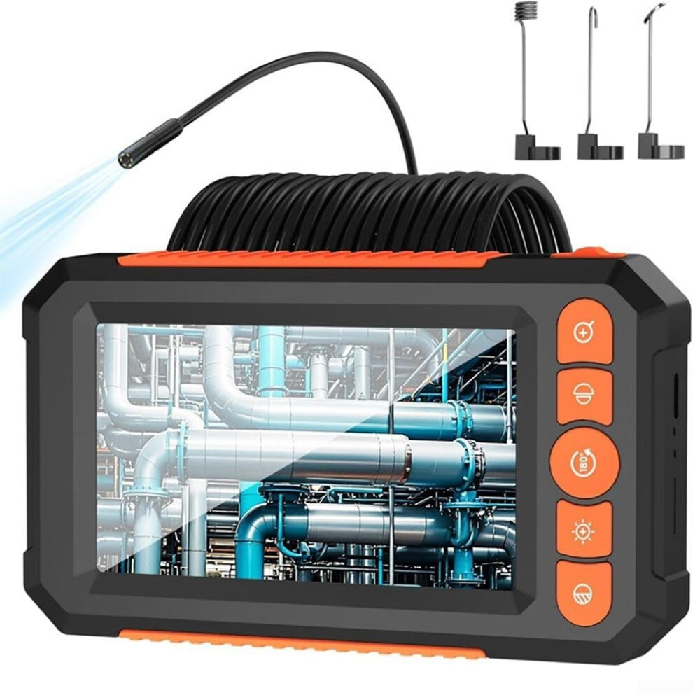 4.3 Inch Hd 1080P Single Dual Lens Borescope Ip67 Sewer Camera For Drain Inspection With Led 10M Cable 9189345541322