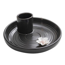 Zwarte Wierookhouder, Keramische Wierookhouder, Geurhouten Standaard, Eenvoudig, Moderne Terracotta Wierookbrander Saliehouder