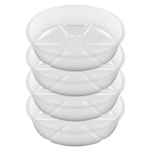 4Er-Pack Durchsichtige Pflanzenuntersetzer, 30,5 Cm, Kunststoff-Pflanzenuntersetzer, Langlebig, Dickere Pflanzenschale, Blumentopf für Den Innen- und